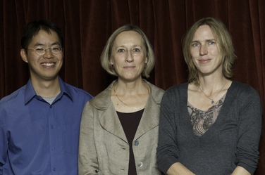 Authors Vincent Lam, Elizabeth Hay and Miriam Toews