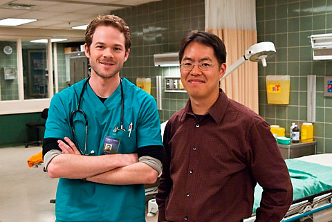 Vincent Lam on set