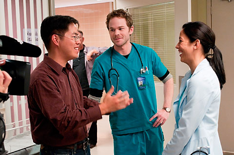 Vincent Lam on set